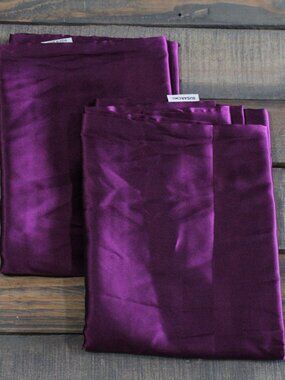Satin Pillowcase for Hair and Skin 20x30 Set of 2 Purple